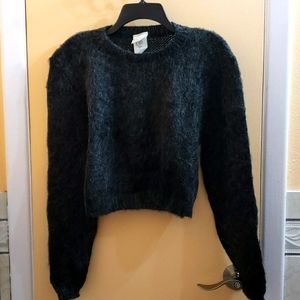 Vintage 1995 Moda International Victoria Secret Charcoal Mohair Sweater